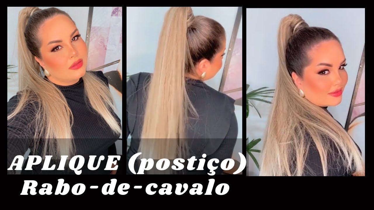 COMO COLOCAR RABO-DE-CAVALO POSTIÇO “APLIQUE”(passo a passo)