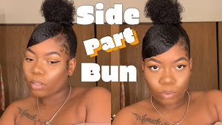 Sleek High Bun w/ Swoop Bang | Natural Hair