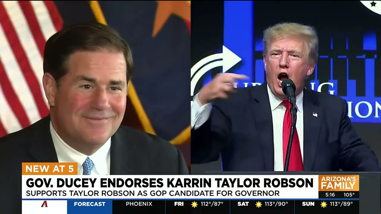 Gov. Doug Ducey Endorses Karrin Taylor Robson In The Race For Arizona Governor