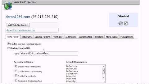 How to create Web Sites in WebsitePanel