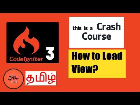 CodeIgniter 3  in Tamil - 4 - How to load View and include Header and Footer?