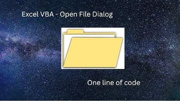 Excel VBA Open File Dialog - one line of code