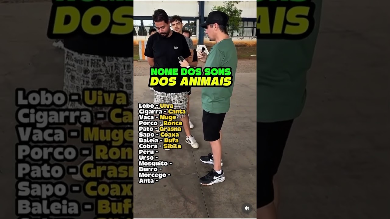 BRINO FAZ QUIZ DOS SONS DOS ANIMAIS E DESCOBRE QUE NÃO SABE NADA