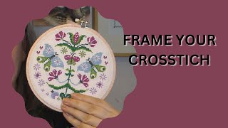 How to Frame Your Cross Stitch in a Hoop: Flosstube Extra