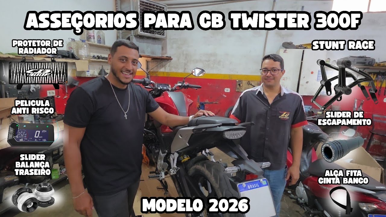 Acessórios para CB Twister 300F, mais de 7 itens