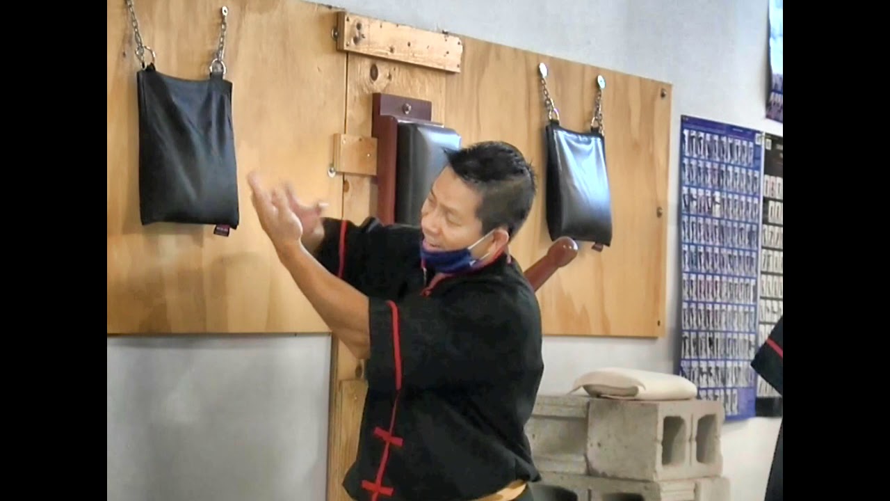 Wing Chun Drills Wall bag punching and Fat Sao training on wall bags