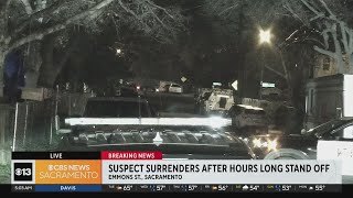 Suspect surrenders after hours long standoff in Sacramento
