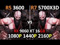 Ryzen 5 3600 vs Ryzen 7 5700X3D | Worth Upgrading for RX 9060 XT? | 1080p - 1440p - 2160p | 2025