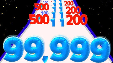 Satisfying mobile game/ Number Master: Run and Merge - number run 3d gameplay Mex level part 5