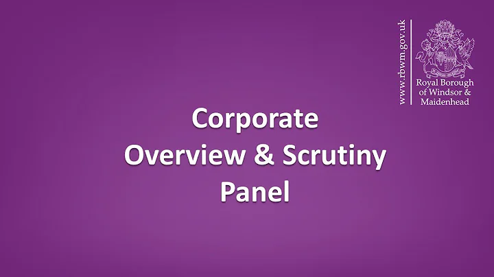 RBWM Corporate Overview & Scrutiny Panel - 5 June 2023