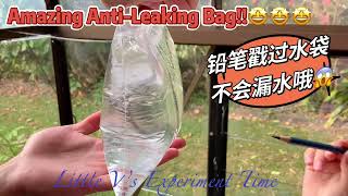 Easy DIY Science Experiments/Leak Proof Bag with Pencils/ Little Scientists/ STEM/ 铅笔戳过水袋不会漏水/科学小实验