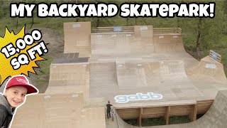 My New Backyard Skatepark! *HUGE RAMP REVEAL!*