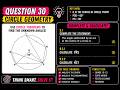 Question 30 Circle Geometry Challenge!⚡| Complete &amp; Calculate