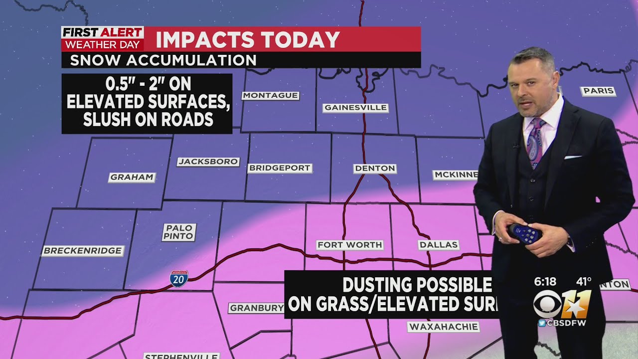 First Alert Weather Day: Snow starts to move into North Texas - YouTube