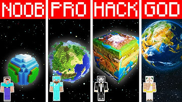 Minecraft Battle: NOOB vs PRO vs HACKER vs GOD: INSIDE EARTH BASE HOUSE BUILD CHALLENGE / Animation