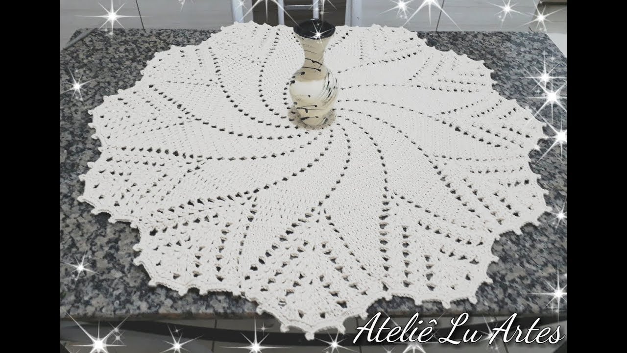 TAPETE OU CENTRO DE MESA ESPIRAL parte 1/3