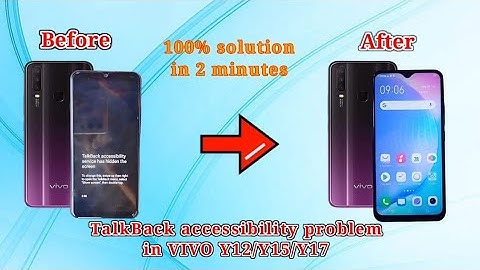 Vivo Y12/Y17/Y15 talkBack accessibility service has hidden the screen problem 💯%solve#trending#viral