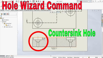 How to Make Countersink Holes in SolidWorks using Hole Wizard Command