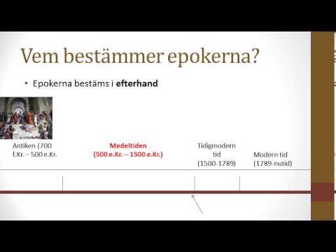 Epoker - att dela in historien i olika delar.