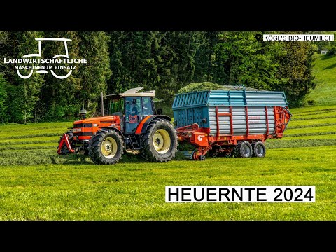 1 Schnitt Heu im April 2024 | Same Titan 160 mit Mengele Ladewagen bei Kögi's Bio- Heumilch | 4K