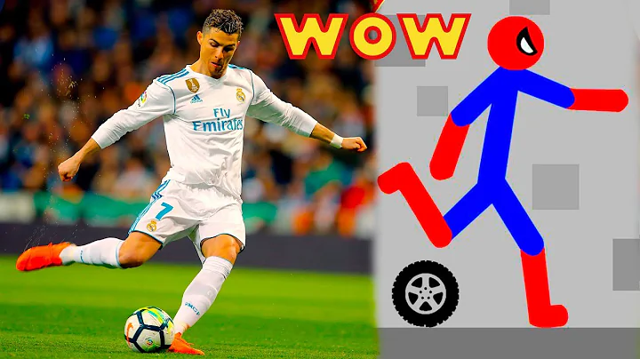 Cristiano Ronaldo vs Spider Stickman | Stickman Dismounting funny moments | Best Falls #3