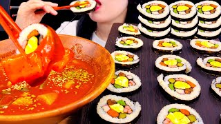 ASMR 이대로 꽃구경 가면 참 좋겠다ㅣ꽃김밥, 쌀떡볶이 + 만능육수 만드는 법 Flower kimbap, Tteokbokki, Anchovy stock