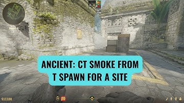 CS2 Ancient CT Smoke from T Spawn for A site
