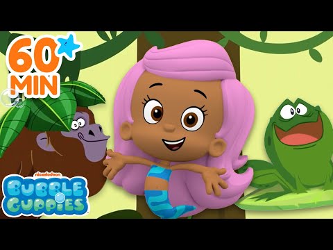 Bubble Guppies Learn Animal Names and Sounds! 🐵 60 Minute Compilation | Bubble Guppies