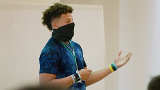 Patrick Mahomes \& Tyrann Mathieu Talk Importance of Voting During Team Meeting | Training Camp