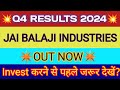 Jai balaji q4 result  jai balaji results jai balaji share latest news jai balaji industries share