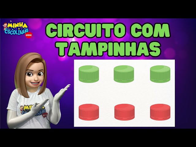 Circuito com Tampinhas de Garrafa G3 - Educação Infantil - Atividades para Crianças