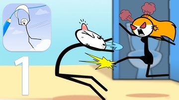 Draw Fly - Funny Stickman Puzzle Game - Levels 1 - 40 - Gameplay Walkthrough