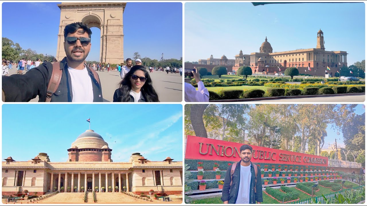 UPSC (ढोलपूर House 🏠)India Gate राष्ट्रपती भवन, नविन संसद आणि महाराष्ट्र सदन बघून लई भारी वाटलं ☺️