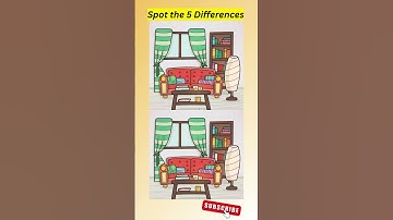 Spot the 5 Differences #braintest  #shorts #quiz #mindgames #findthedifference #puzzle #iq