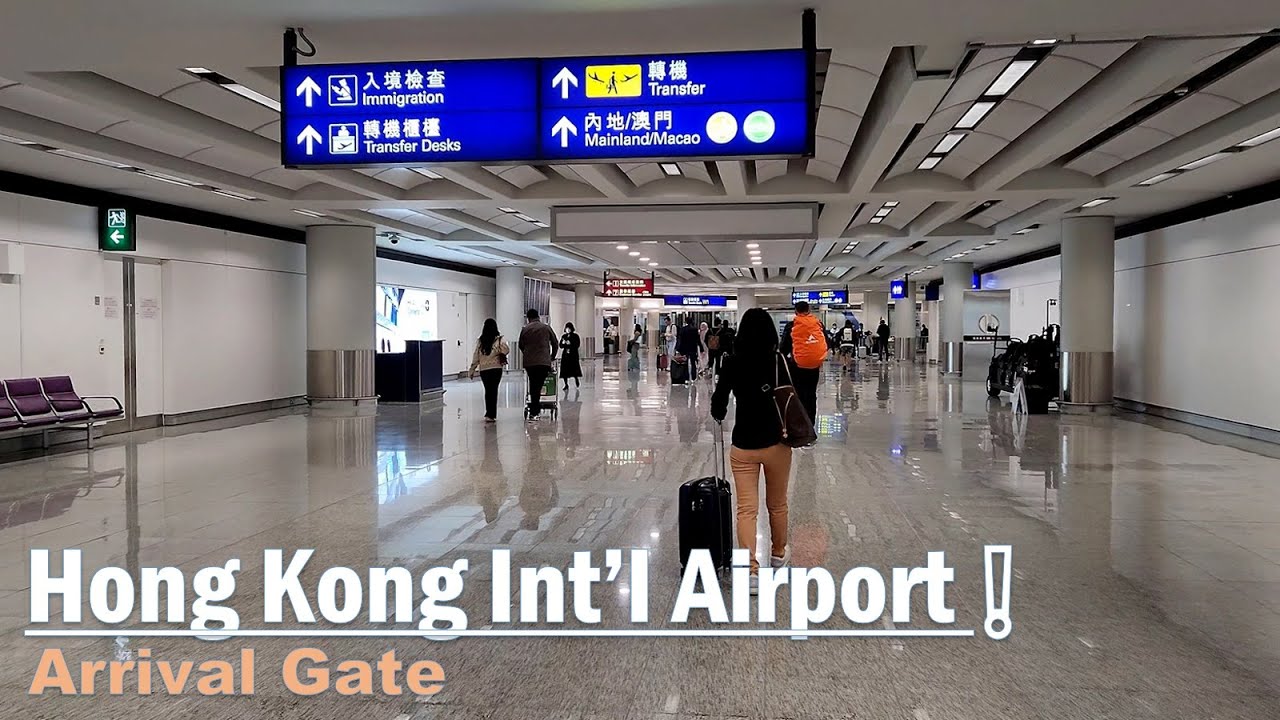 Hong Kong Int'l Airport❗first time arrived in Hongkong with Cathay Pacific & go to train to city【4K】