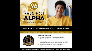 Project Alpha event: Sigma Pi Lambda Chapter of Alpha Phi Alpha Fraternity, Inc.