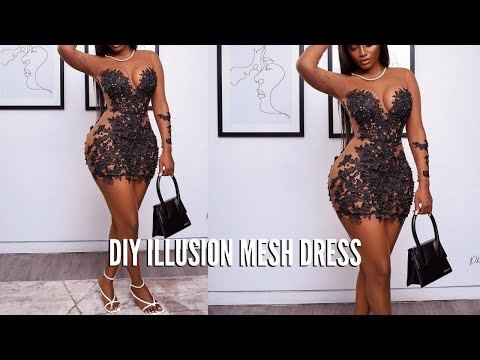 mesh black dress