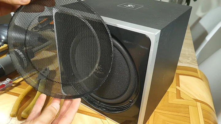 How to remove Logitech Z4 speaker subwoofer grill