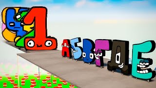 Russian Alphabet Lore Cars А-Я Vs Number Lore Walls 1-25 Teardown