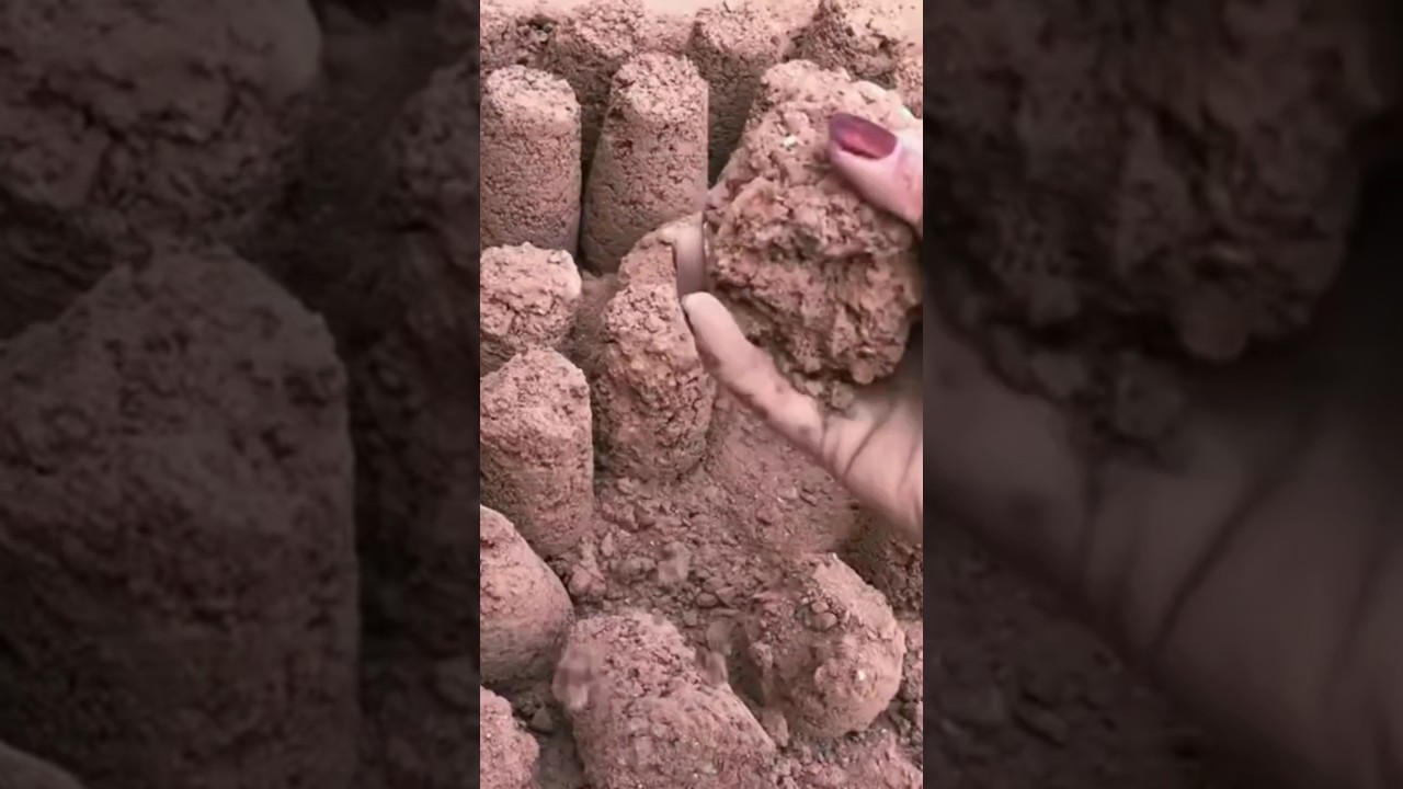 Red dirt Glass Shapes Series Floor Crumbling 