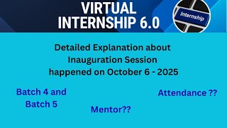 Infosys Virtual Internship 6.0 Inauguration Session Detailed Information