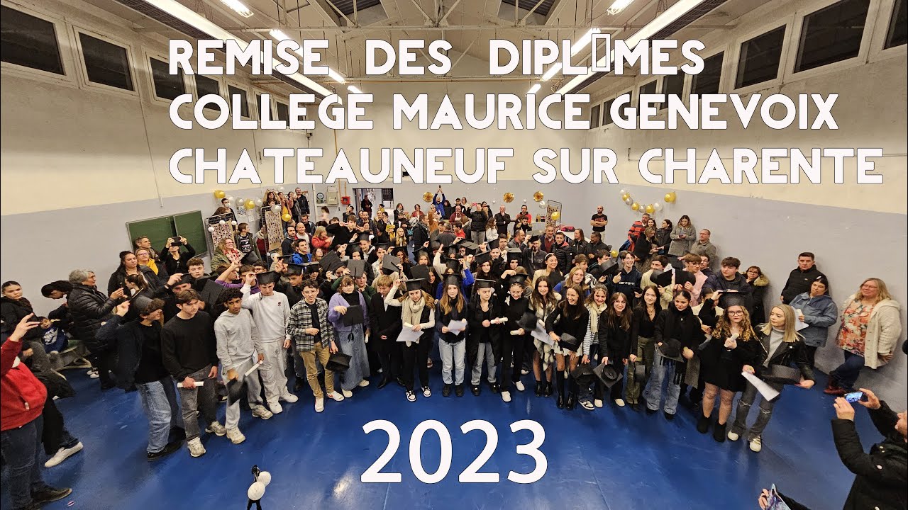 Remise des diplômes collège Maurice Genevoix Châteauneuf sur Charente