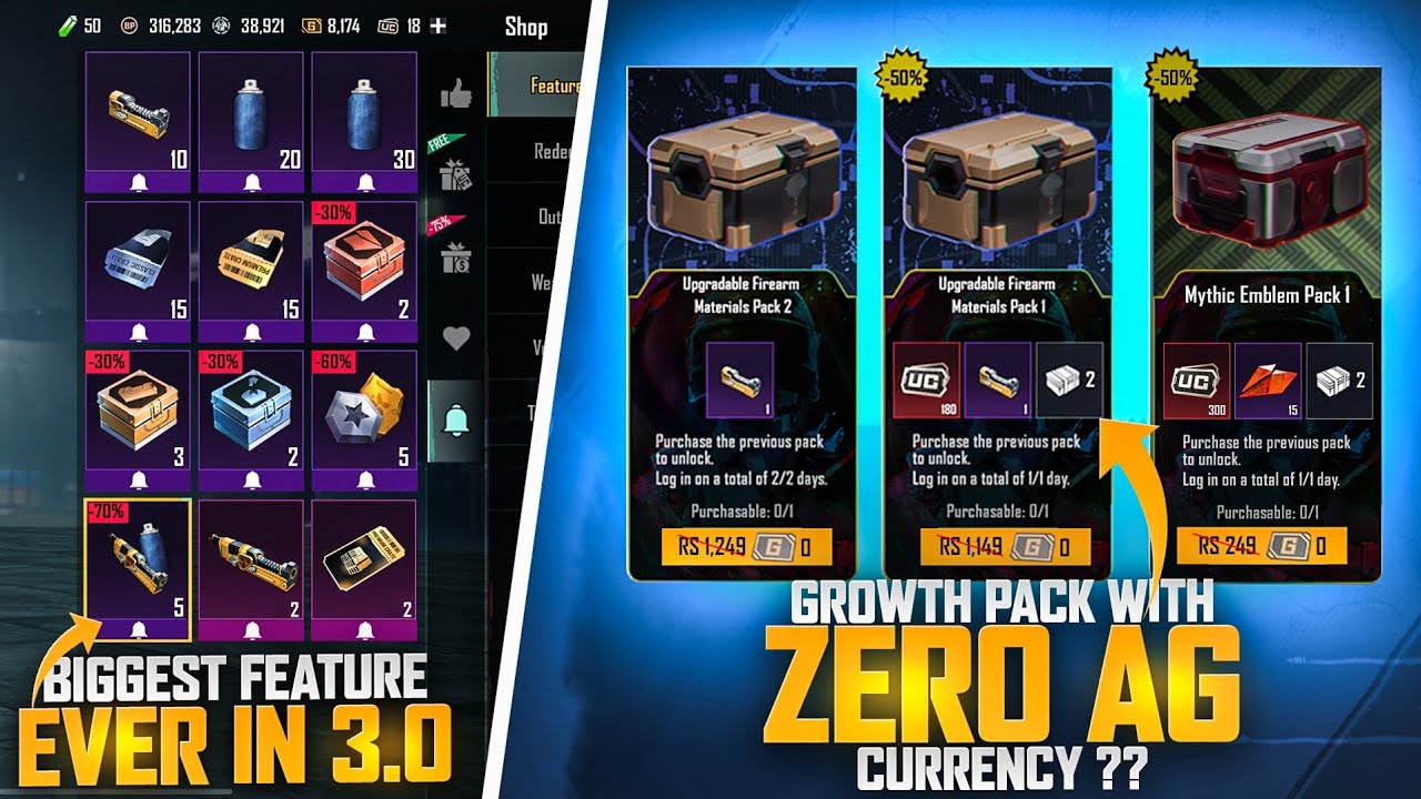 900Uc Winners | Growth Pack With Zero Currency?  | Biggest Feature Ever  In 3.0 Update | Pubg Mobile