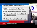 Ashton post office temporarily closed, residents must drive to Sibley for mail