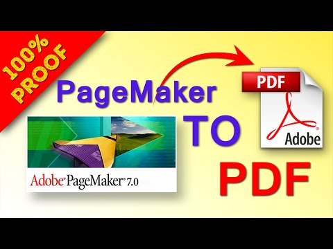 How to convert PageMaker file to PDF