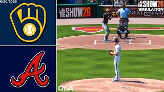 Braves vs. Brewers Simulation | 6/20/26 | MLB The Show 26 PS5 Gameplay