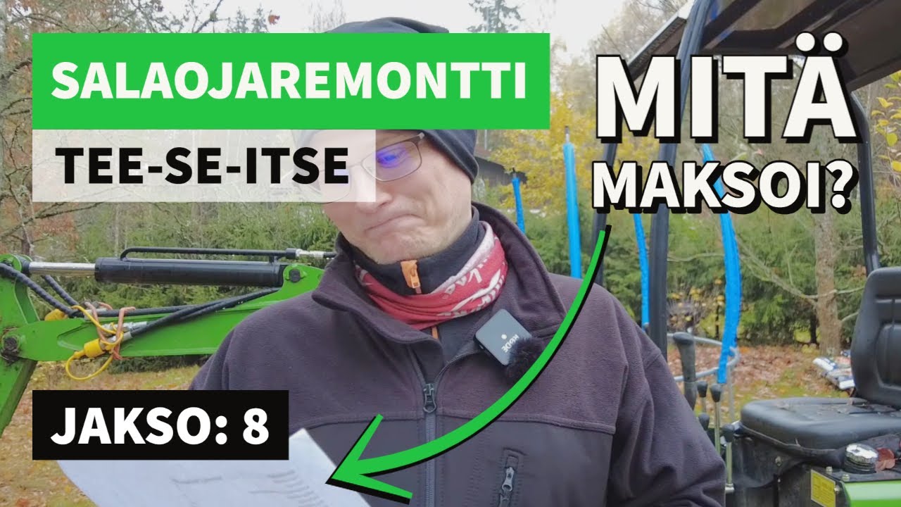 Omakotitalon salaojaremontti jakso 8: Valmista tuli