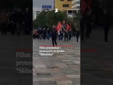 Qytetarët në Tiranë brohorasin emrin e Hashim Thaçit