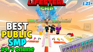 😱 Best Lifesteal Public SMP 1.21… (Free Join) | Java + Cracked | Minecraft 24/7 Free Server 🫨