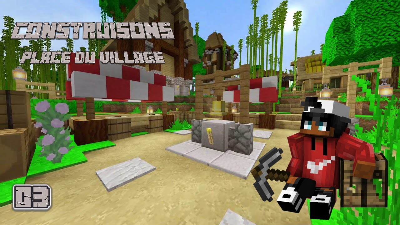 Construction d'un marché sur Minecraft - YouTube